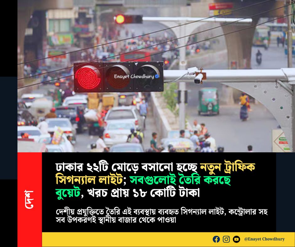 New traffic system in Dhaka